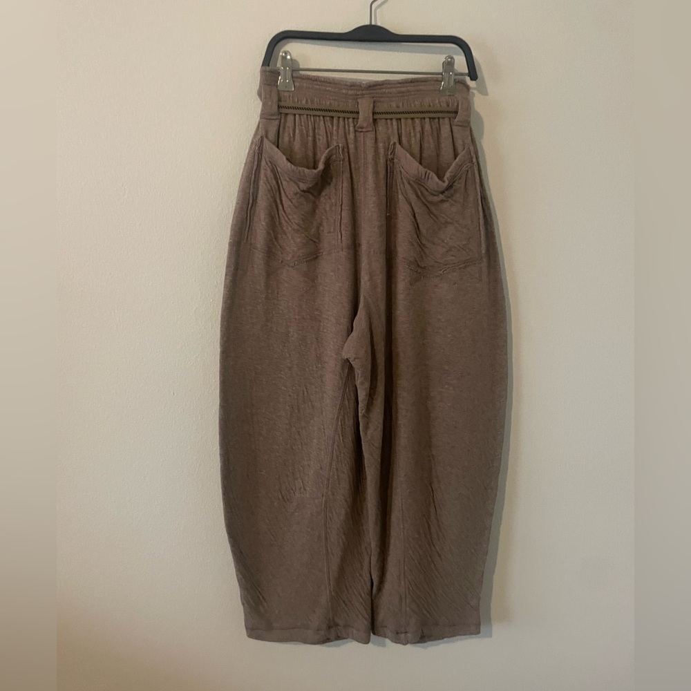 XS DUSTED COCOA Free People Wait A Minute Barrel Pants - Picture 3 of 6